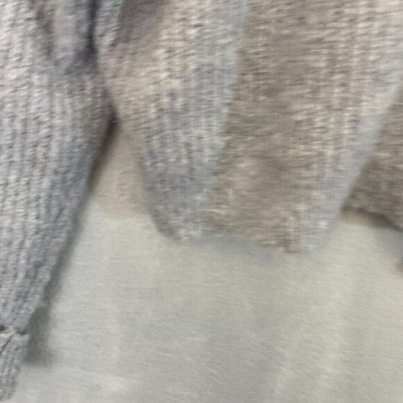 525 Slouchy Cropped Turtleneck Sweater Womens XL Gray Knit Fuzzy Oversized Beach - Picture 8 of 12